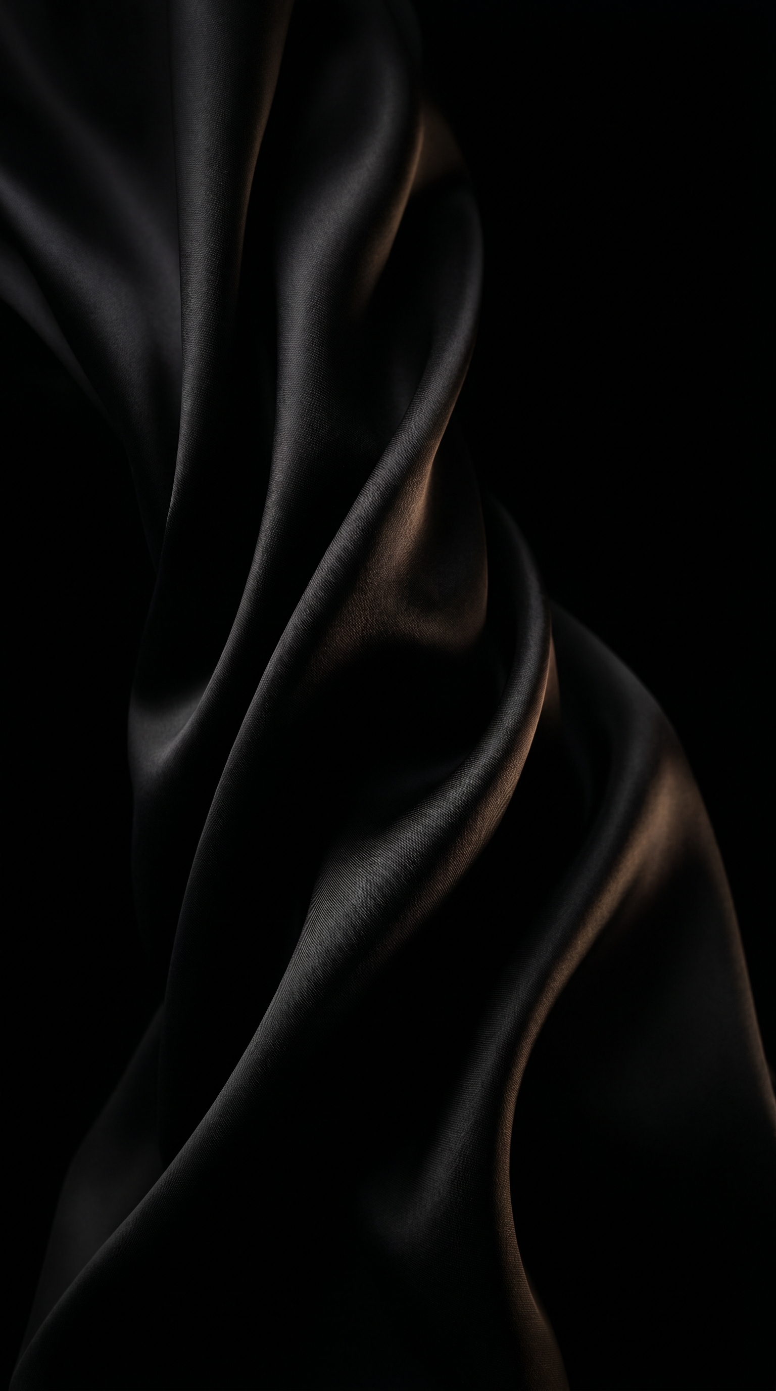Black Silk Flowing Through Darkness